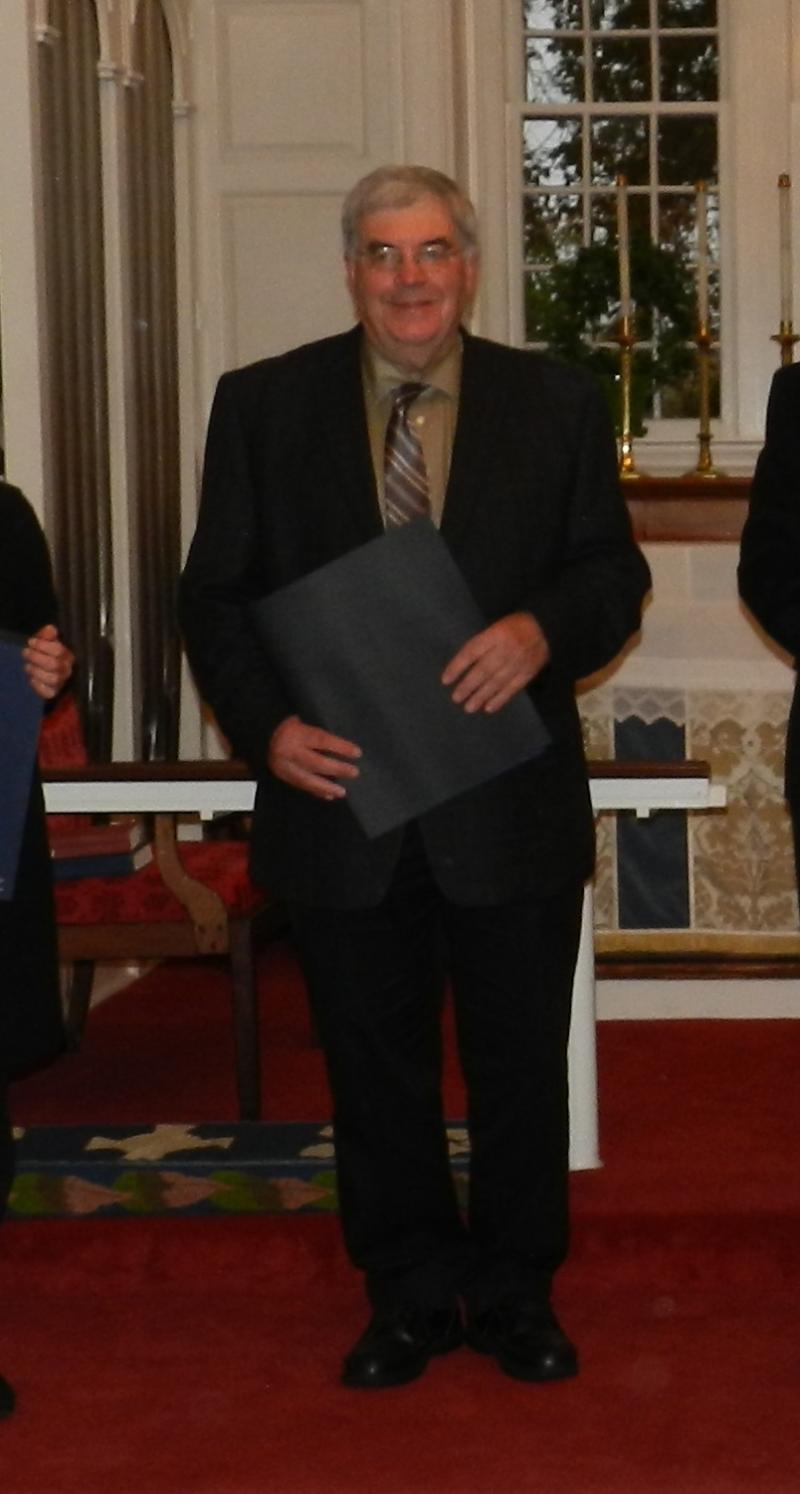 Bill Gibbons, winner of the Marjorie Murray Bridgman Award
